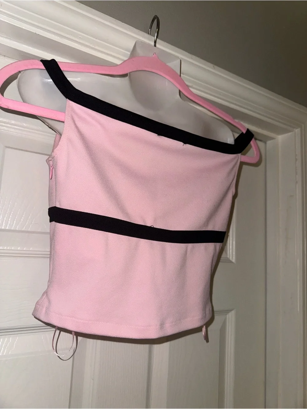 Zara Tie-Up Opening Off-Shoulder Crop Top - Picture 10 of 11